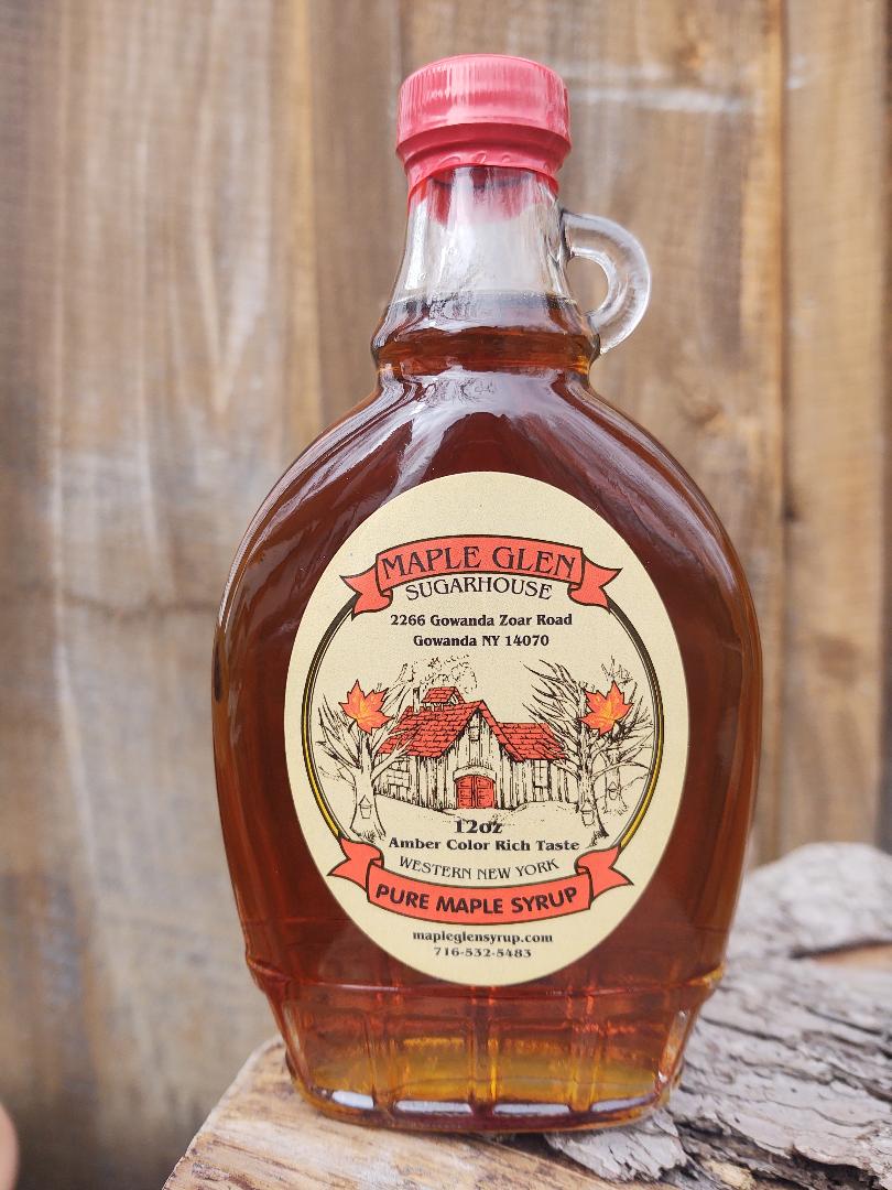 Pure Maple Syrup (12oz) - Glass Bottle