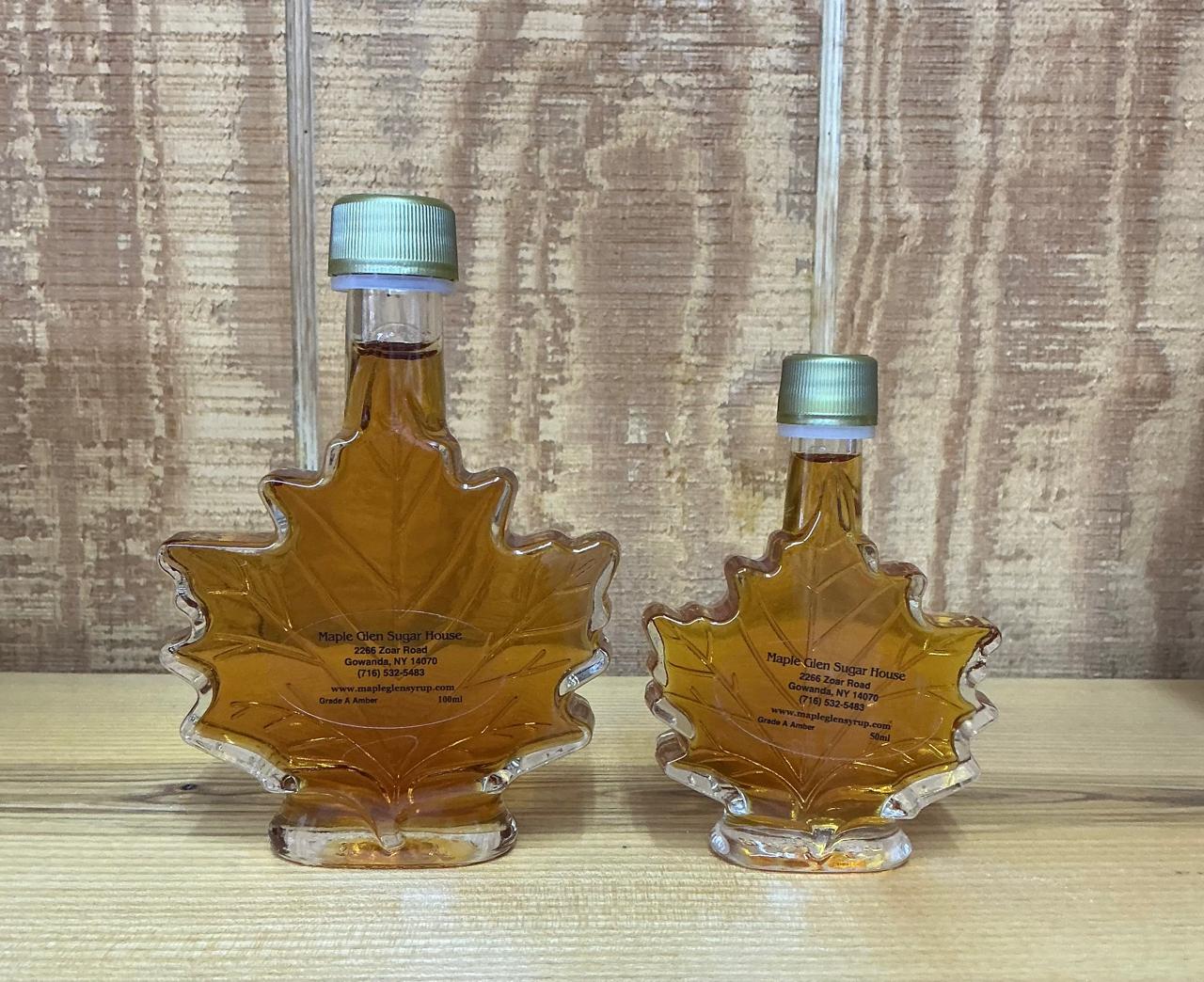 Pure Maple Syrup - Glass Leaf Bottle